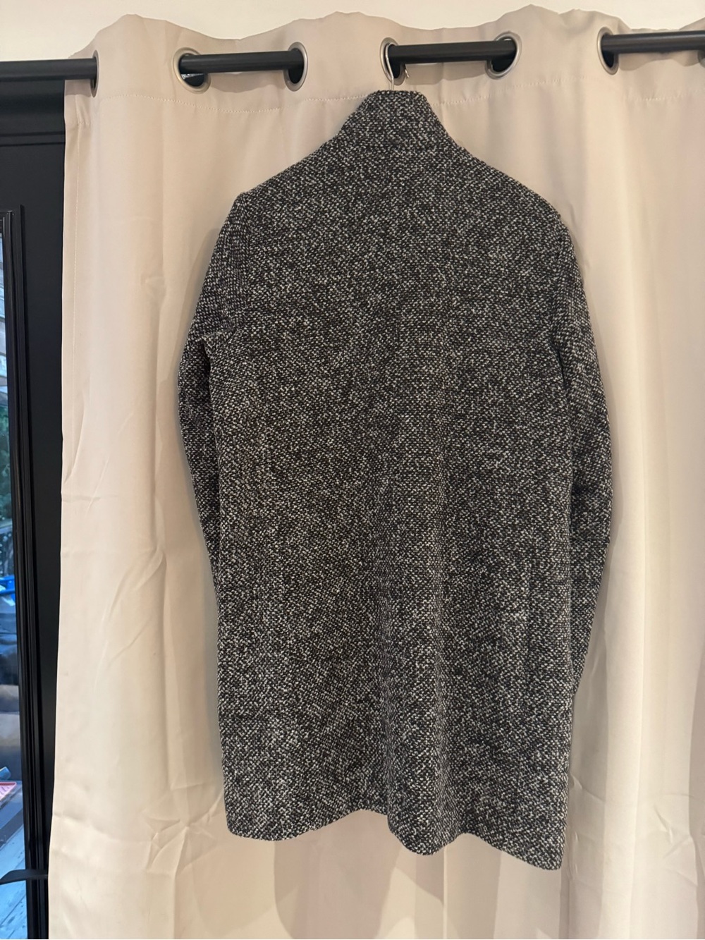 Old Navy Black and Gray Tweed Pea Coat - Picture 2 of 5